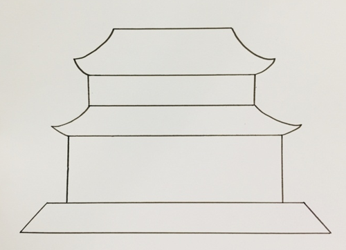 故宫简笔画步骤 建筑
