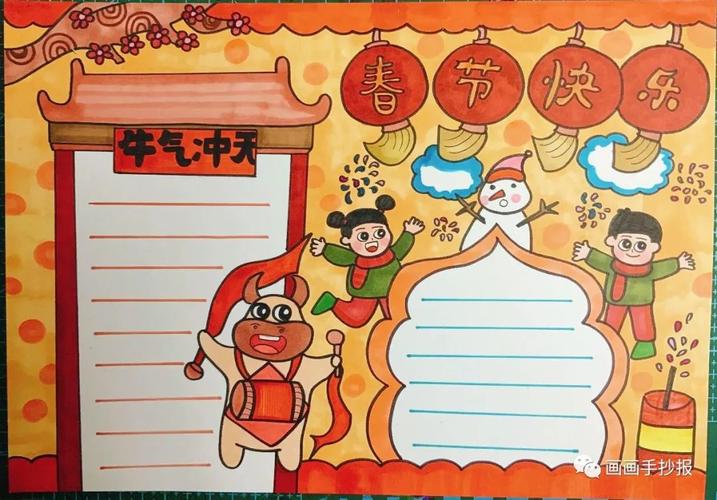 除夕年夜饭手抄报模板来啦,你想要的手抄报这里都有!