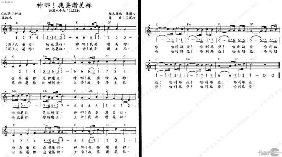 我要赞美你_基督教歌谱-基督教歌谱网基督教简谱