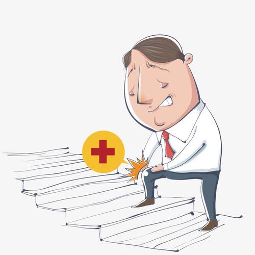 上楼梯磕到腿的员工