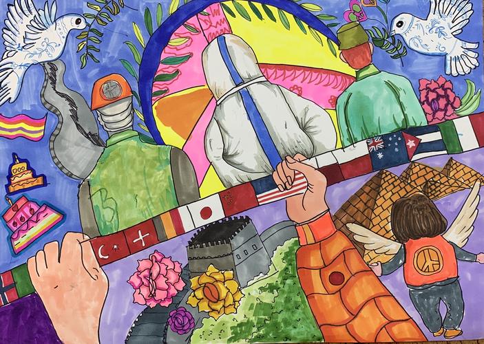 2020--2021年度和平海报作品(小藤 朱迪 三十二中)