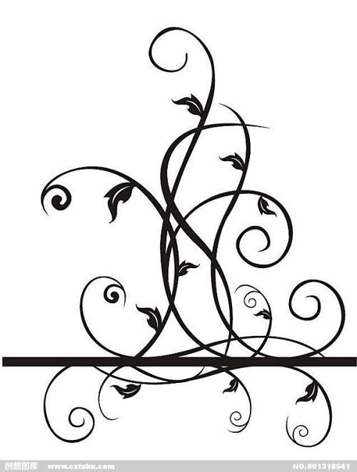 藤蔓简笔画手绘图片-树叶藤蔓边框简笔画手抄报藤蔓边框简笔画绿色