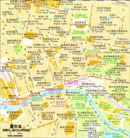 墨尔本地图_地图窝