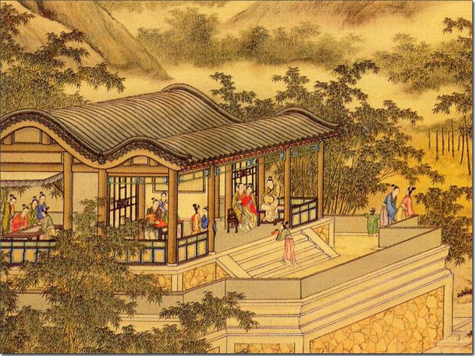 清院本《十二月令图轴》欣赏