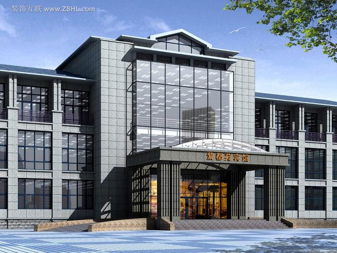 沈阳紫都院宾馆入口外观效果图2