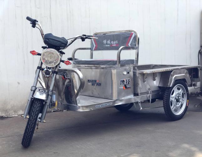 广东新款平板博技电动电瓶全车不锈钢农用拉货海鲜水果载重家用