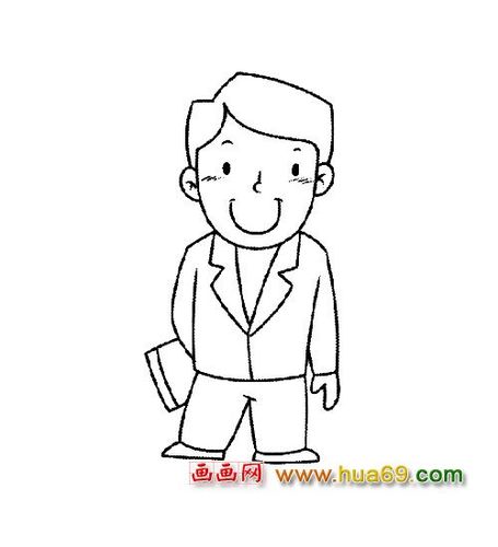 帅气的老师简笔画