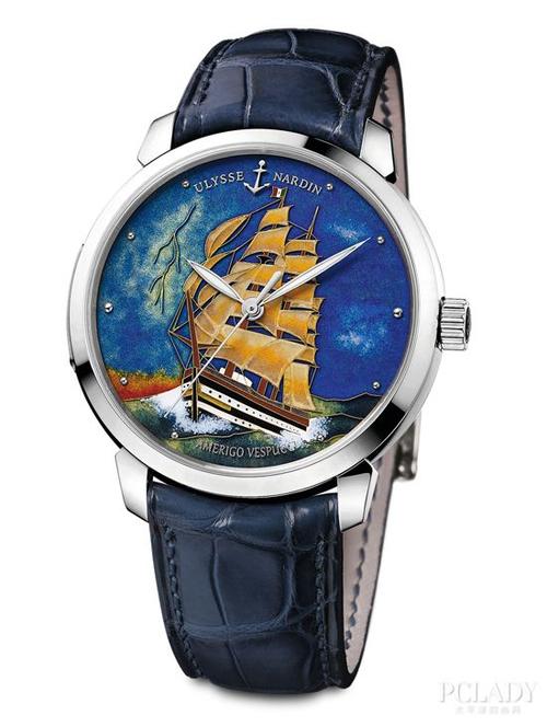 2014巴塞尔钟表展新品:雅典表 classico amerigo vespucci 鎏金珐琅