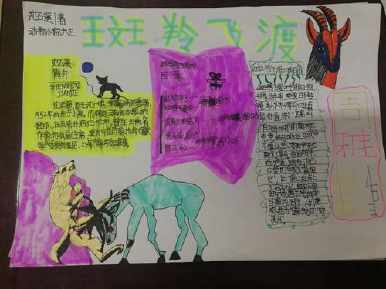 羚斑飞渡读后感手抄报 斑羚飞渡手抄报