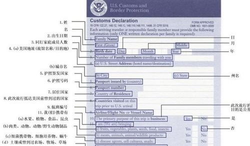 美国已取消i-94出入境表格的填写,因此只需填写海关申报单.