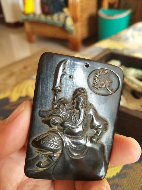 明清关帝君像亚洲犀牛角牌子欣赏【原创】