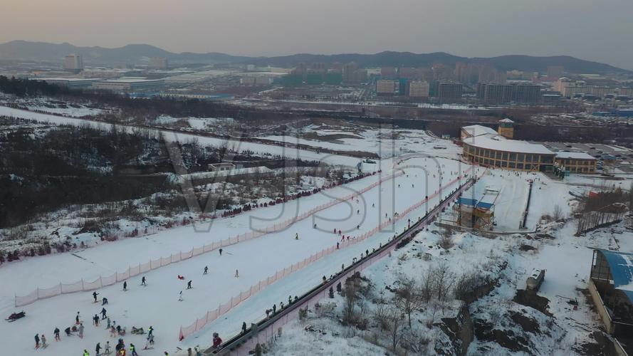 威海风光地中海滑雪场航拍
