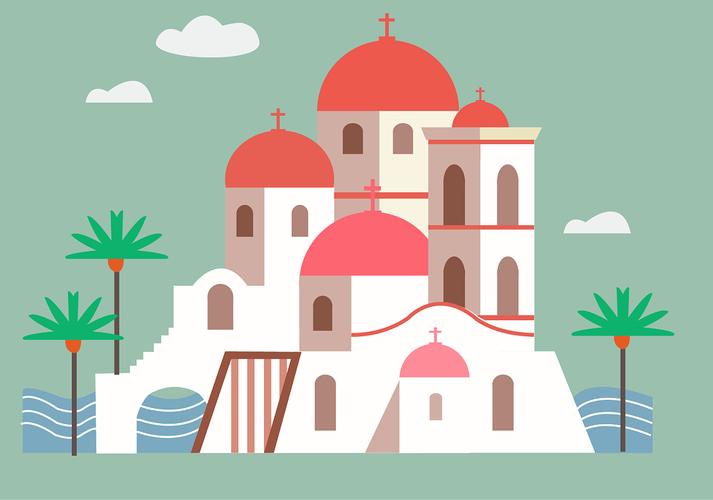 圣托里尼的房子【临摹】