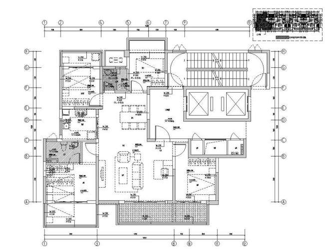南宁新中式三居室家装样板间施工图 效果图