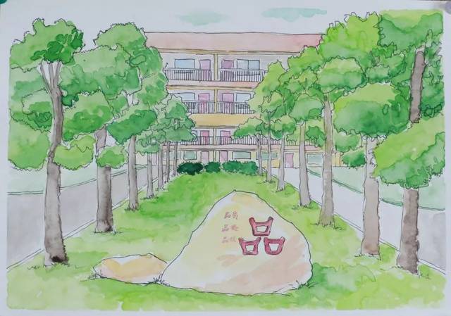 手绘校园,可以这么美