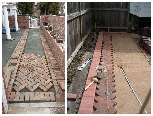 院子铺条红砖小路,老爸拌了一盆水泥填砖缝,不长杂草耐用耐看