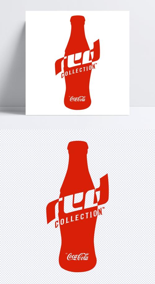 矢量红色可口可乐瓶子logo