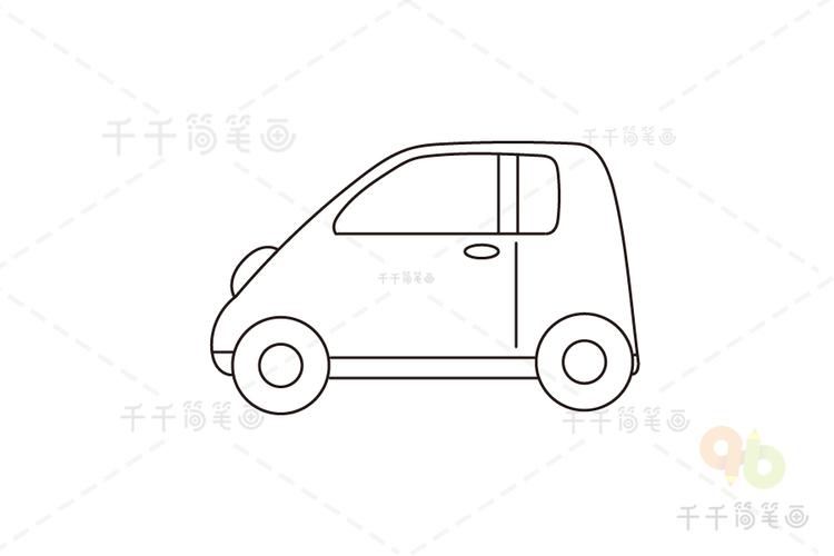 可爱小汽车简笔画画法汽车简笔画