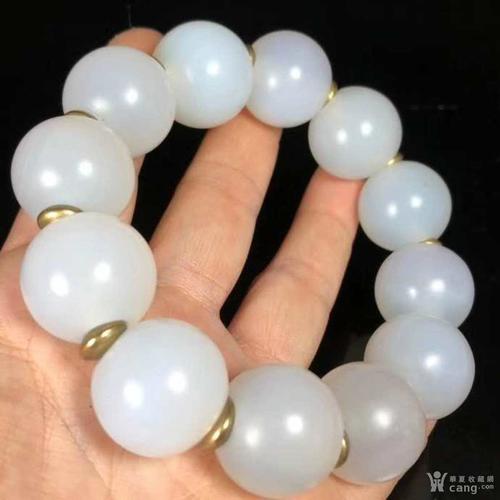 老料白玛瑙珠手串