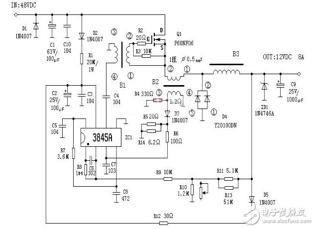12v升压48v电路图大全五款模拟电路设计原理图详解