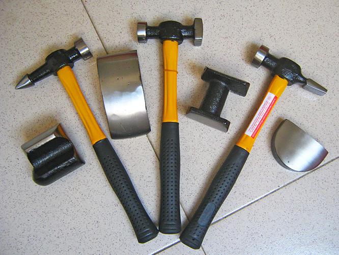 凹面修复多功能板金工具套装 砂钣锤工具 件套汽车钣金锤套装 7