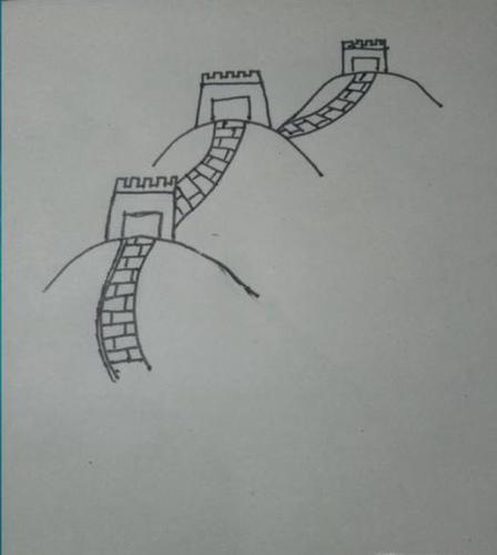 手绘长城简笔画教程 怎么教小孩画长城儿童画