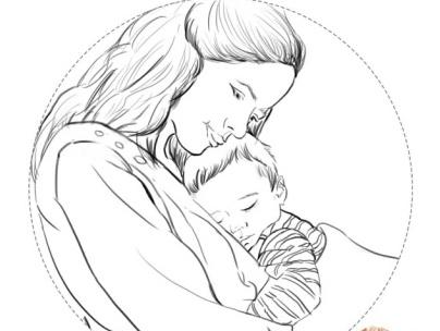 母亲节简笔画素描