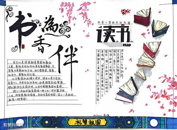 书香中国手抄报简单又漂亮