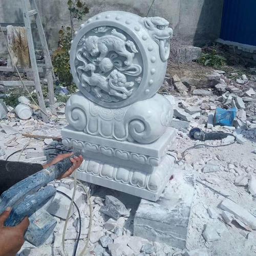 儒风石雕_古建配套石鼓_民居门鼓_别墅门鼓_山东石材定制厂家