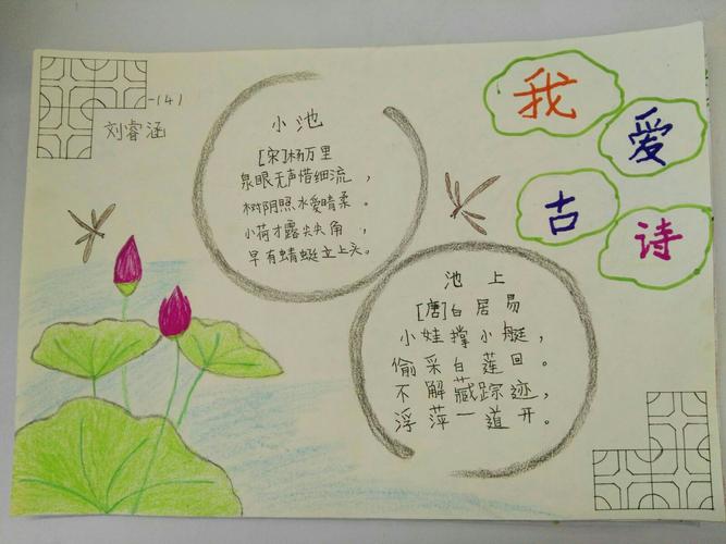 长春小学一年级四班"诵经典,读名著"绘画与手抄报展示