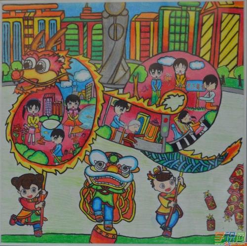 文明礼仪绘画作品图片