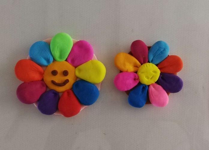 趣味泥塑:彩虹花