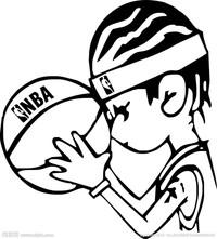 小学生体育篮球简笔画