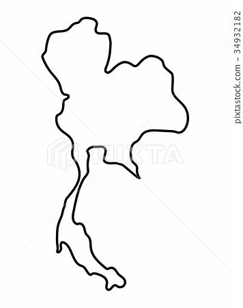 泰国地图简笔画步骤