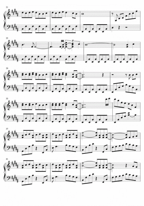 前世今生 ぜんぜんぜんせ前前前世原版声乐歌谱正谱子五线谱钢琴伴奏