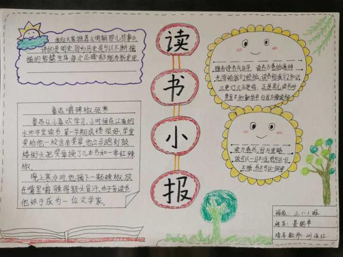 读书节系列活动——读书小报三(1)班