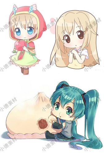 560张唯美可爱q版萌系手绘 sai动漫人物 临摹插画卡通漫画素材