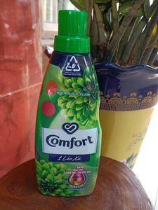 越南进口金纺comfort衣物柔顺剂洗衣液800ml绿色青柠味香味持久