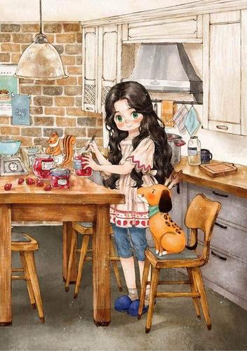 「森女系插画」