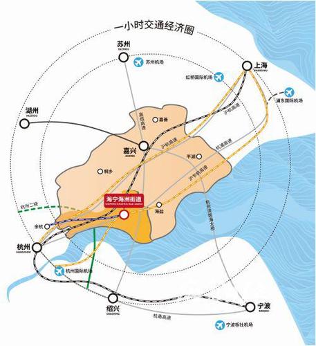 2016年杭海城际铁路正式开工建设,2021年建成后从海洲到杭州将实现"