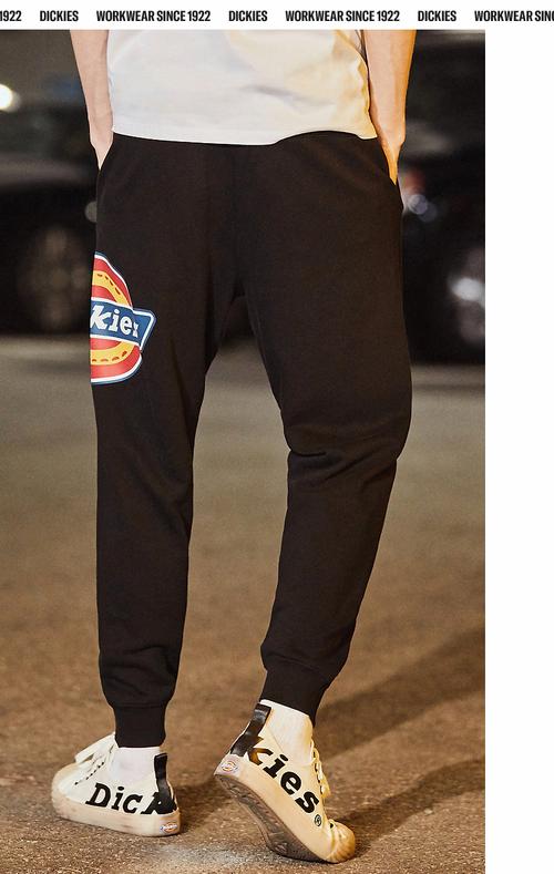 dickies卫裤男女迪克斯logo脚口罗纹h腰部抽绳22春季新品运动长裤
