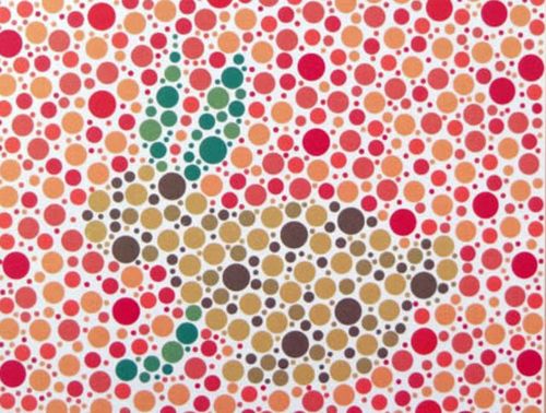 5张色盲色弱检测图,第1,2,4幅图难度比较大,第4幅最难