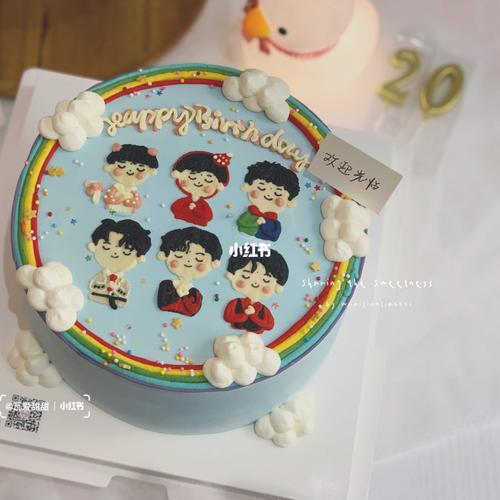 易烊千玺生日蛋糕 偶像手绘蛋糕/打印蛋糕_蛋糕_生日蛋糕_手绘_汕头