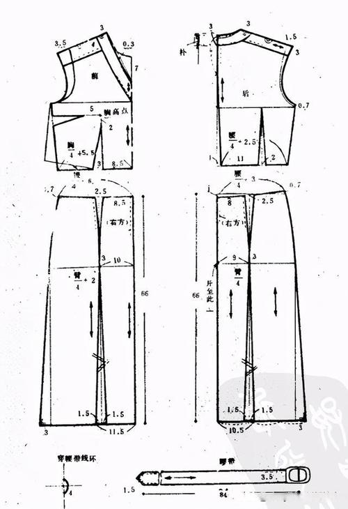 流行裙装裁剪333款之鸡心领无袖连衣裙裁剪制版纸样14