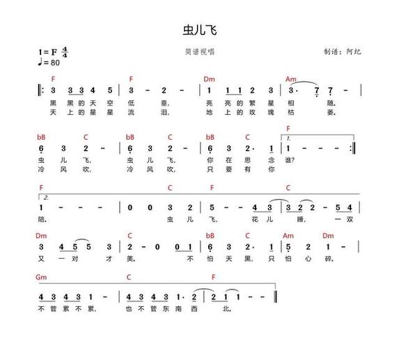 《兰花草》,《虫儿飞》,《青春舞曲》简谱