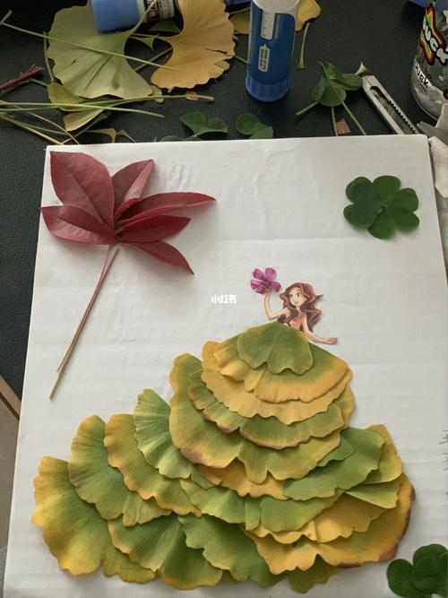 银杏叶真的太好玩了_银杏_亲子_我的手工日常_兴趣爱好_手工