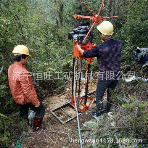 小型地质岩芯钻机原状土壤取样30米取芯钻机山地取芯勘探背包钻机