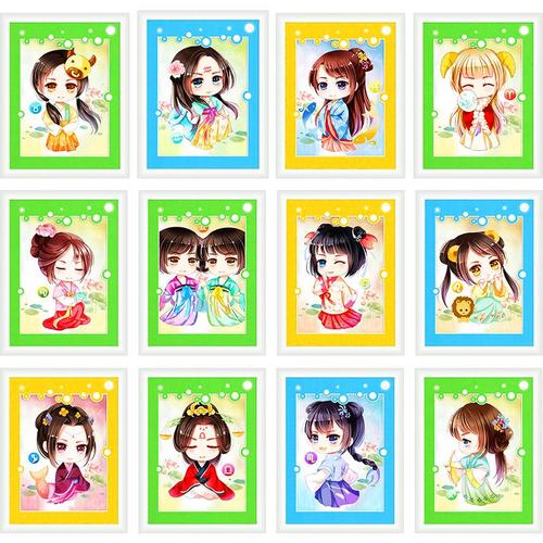 异形钻石画儿童装饰卧室手工diy粘贴卡通十二星座女孩手工礼物品