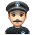 69男警官浅肤色的emoji表情