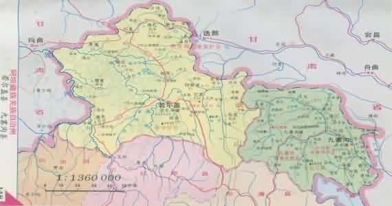 四川若尔盖地图